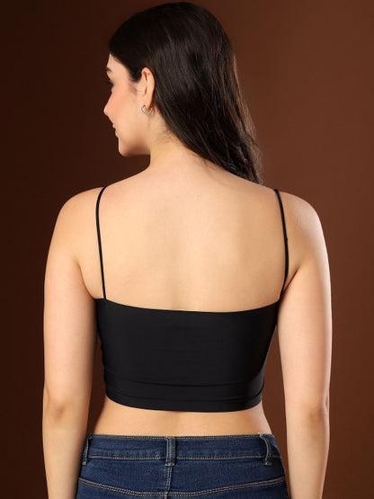 Premium Black Tube Bra for Women | Seamless Comfortable Stretch Bralette